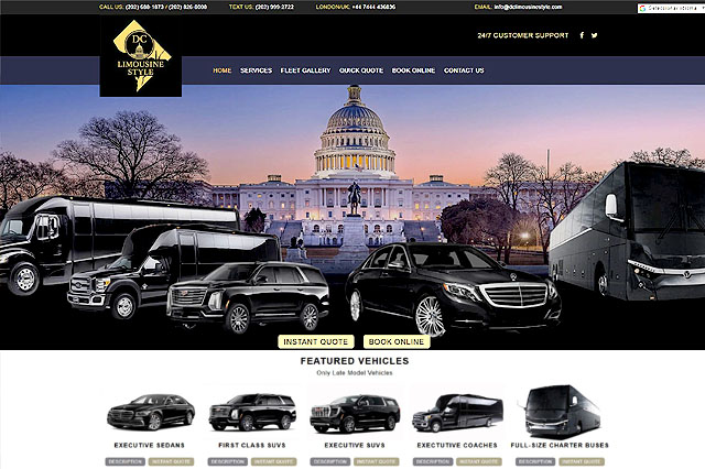 transportation custom web design