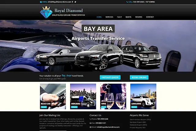 transportation semi custom web design